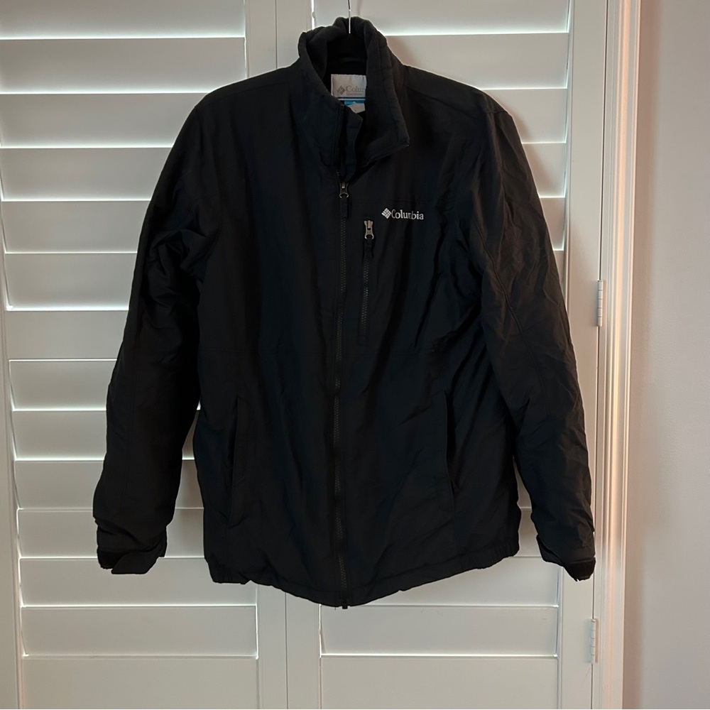 Columbia Zip Up Fleece Jacket Black Size Small
